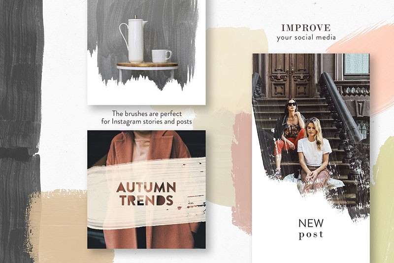 豪华水彩印章PS笔刷套装 笔刷资源 sucaiwan.com