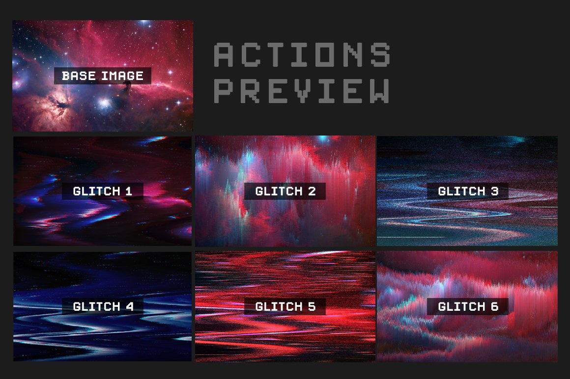 20组高端故障艺术背景快速生成PS动作 Entropy: 20 Photoshop Glitch Actions 插件预设 第5张-素材湾丨精选海外优质设计素材资源 20组高端故障艺术背景快速生成PS动作 Entropy: 20 Photoshop Glitch Actions 插件预设 sucaiwan.com