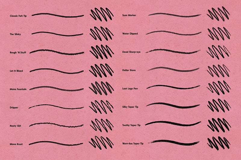 Procreate抽象美术线条纹理笔刷 笔刷资源 sucaiwan.com