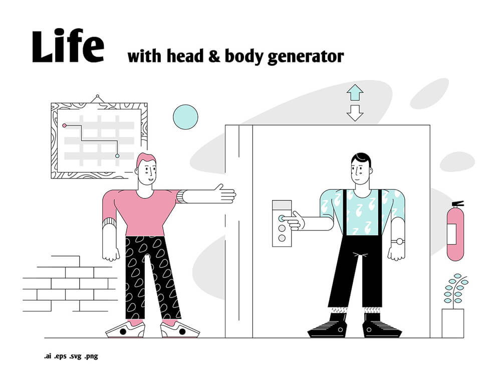 人物生活概念插画 图片素材 sucaiwan.com