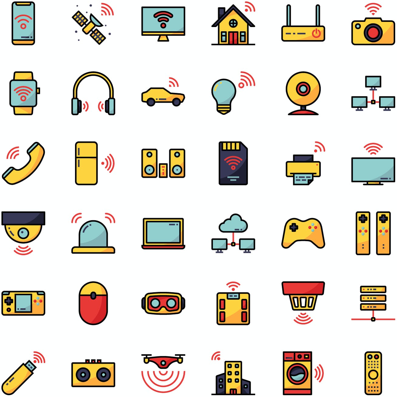 设备无线连接图标集 Device Connectivity Icon Pack 图标素材 sucaiwan.com