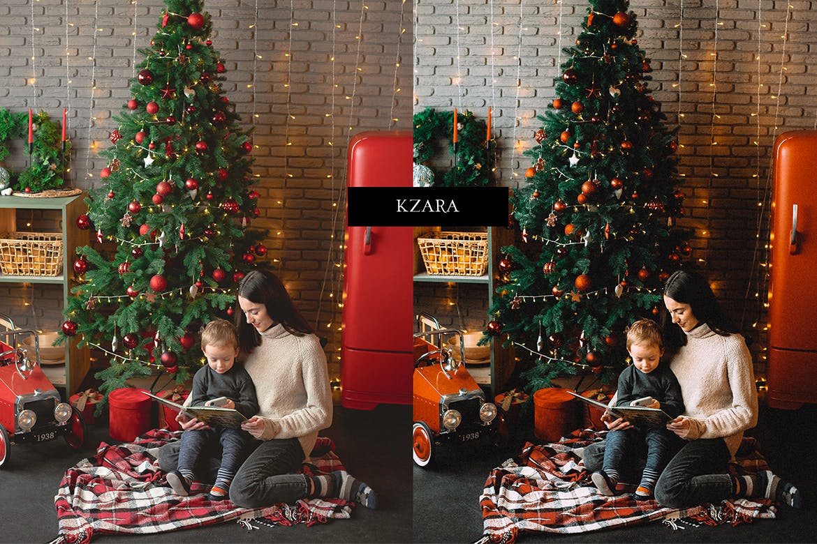 复古棕色圣诞节照片处理LR预设 Lightroom Presets – Vintage Christmas 插件预设 sucaiwan.com