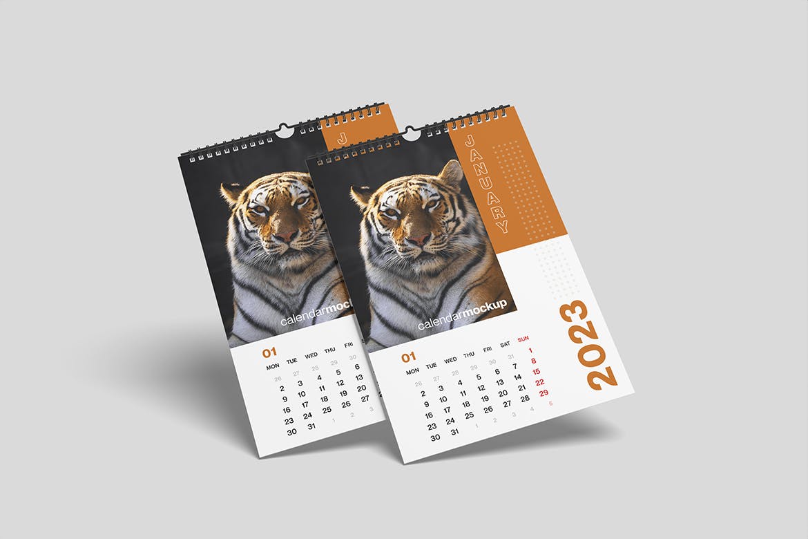 活页挂历日历设计样机 Wall Calendar Mockup 样机素材 sucaiwan.com