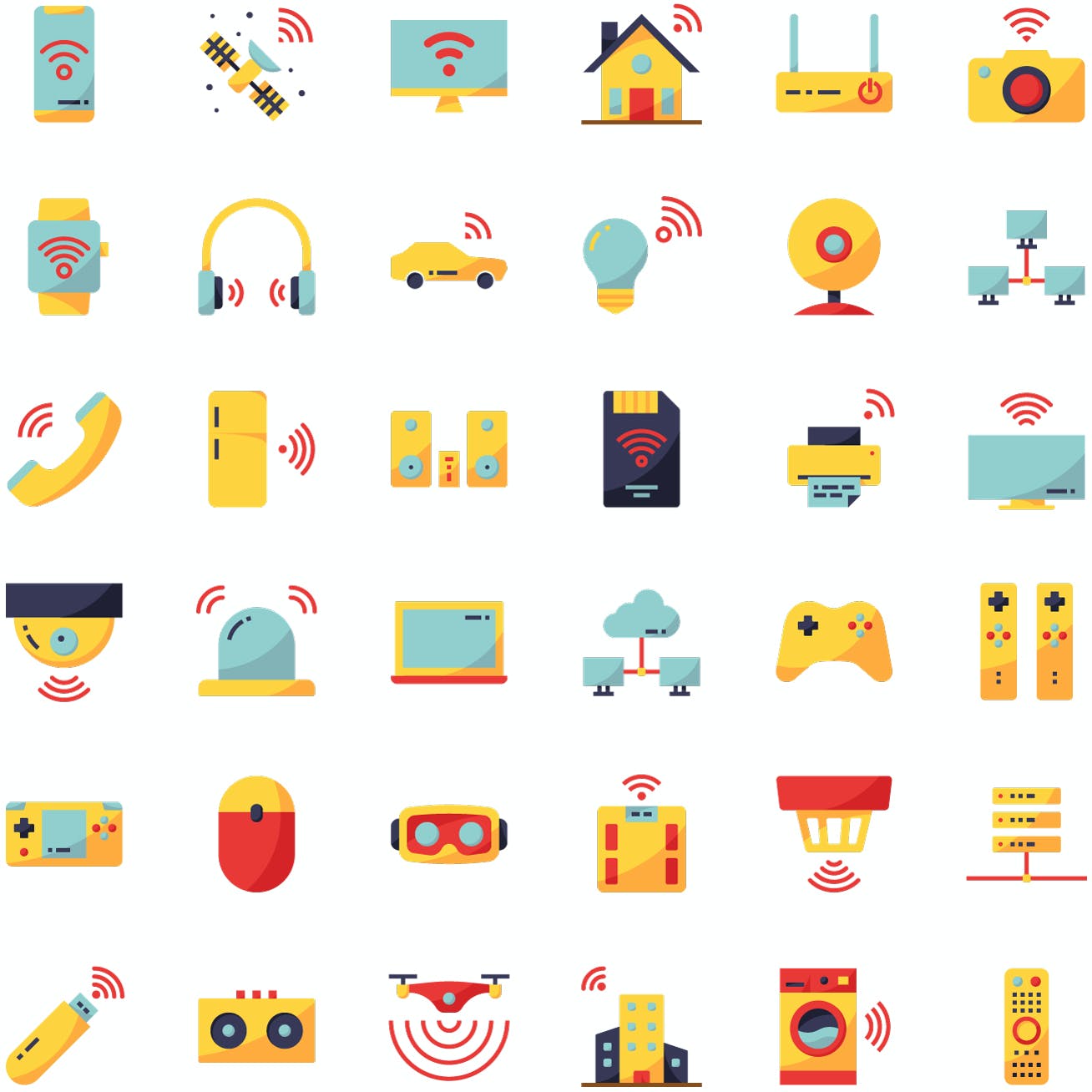 设备无线连接图标集 Device Connectivity Icon Pack 图标素材 sucaiwan.com