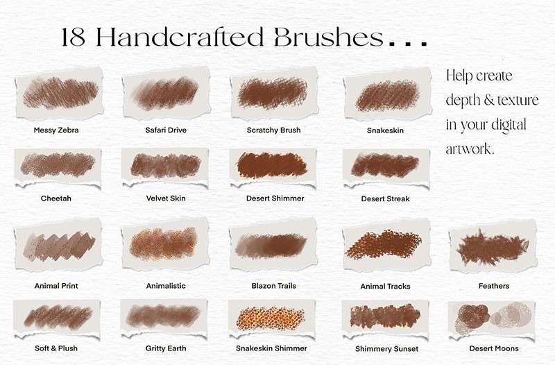 Procreate景观和纹理笔刷套装 笔刷资源 sucaiwan.com