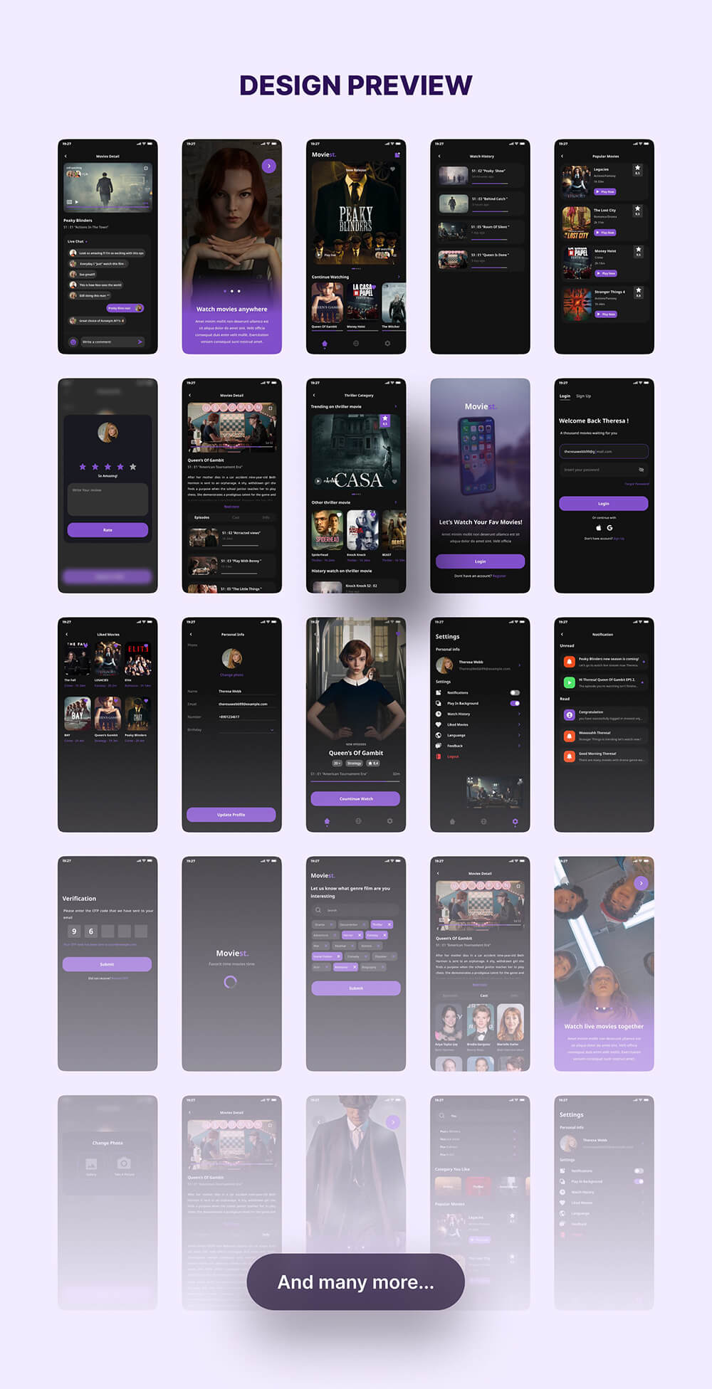 流媒体视频App移动应用程序UI套件 APP UI sucaiwan.com