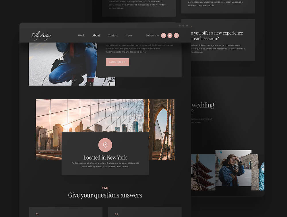 婚纱摄影网站UI设计模板 APP UI sucaiwan.com