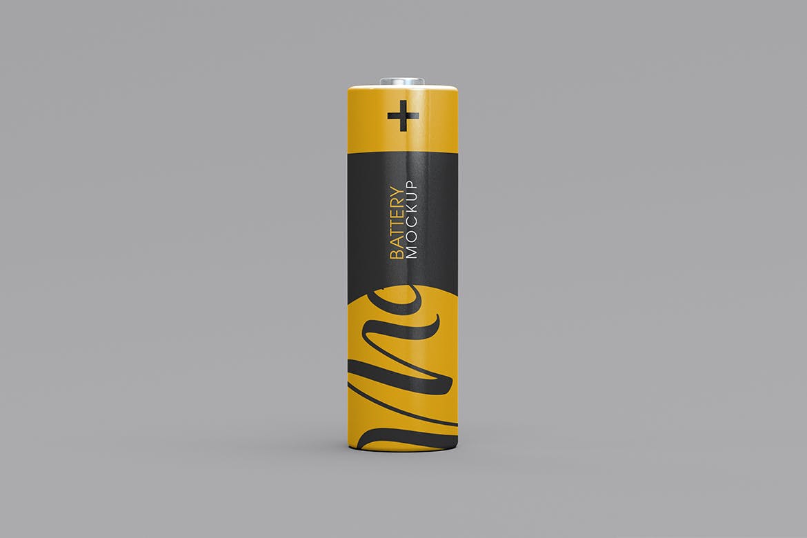 电池品牌包装样机模板 Battery Isolated Mockup 样机素材 sucaiwan.com