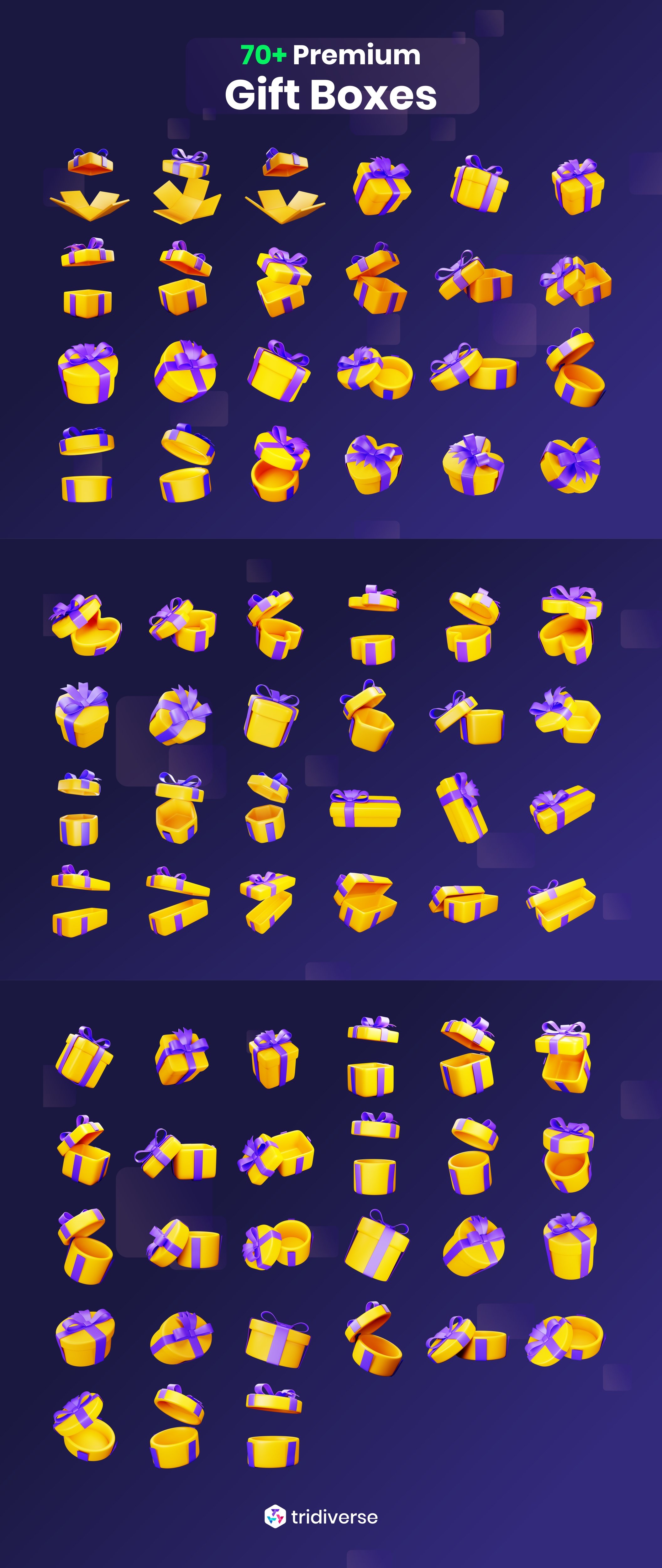 高质量三维渲染高级礼品盒礼物盒子3D插画素材集 Gift Boxes – 3D Illustration 图标素材 第11张-素材湾丨精选海外优质设计素材资源 高质量三维渲染高级礼品盒礼物盒子3D插画素材集 Gift Boxes – 3D Illustration 图标素材 sucaiwan.com