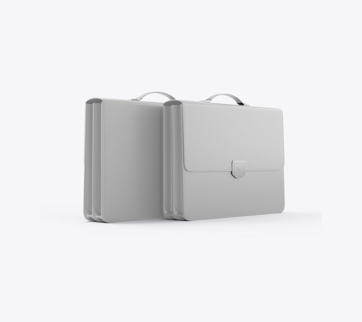 真皮公文包品牌设计样机 Leather Briefcase Mockup 样机素材 sucaiwan.com