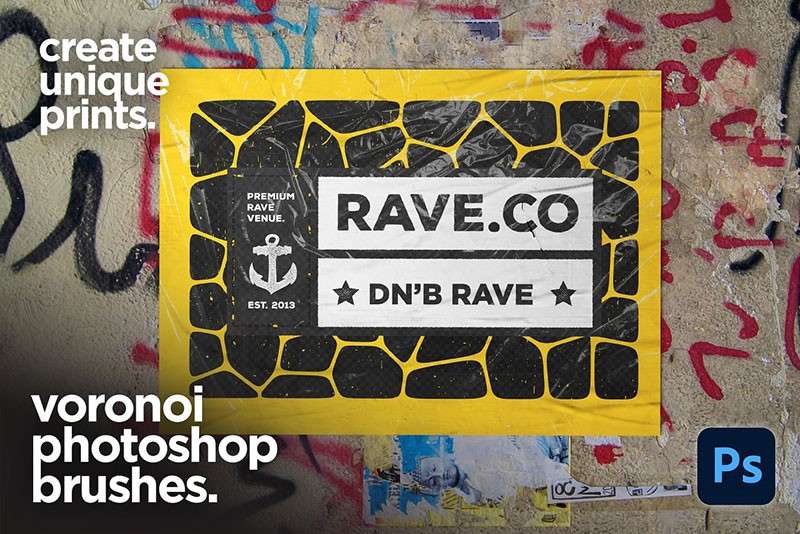 10个多边形网状图案PS笔刷 笔刷资源 sucaiwan.com