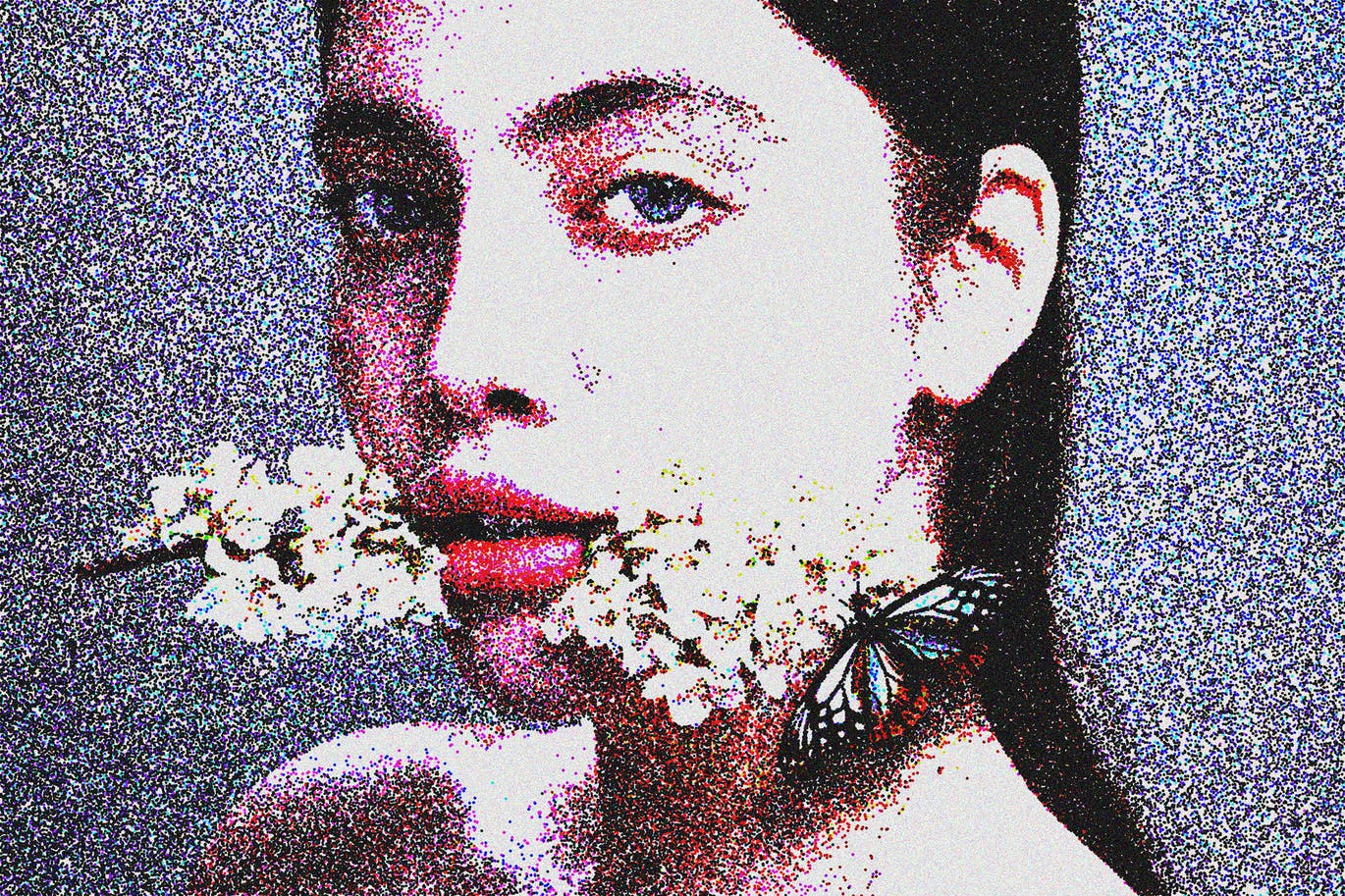 颗粒状点画效果海报模板 Stipple Photo Effect for Posters 插件预设 sucaiwan.com