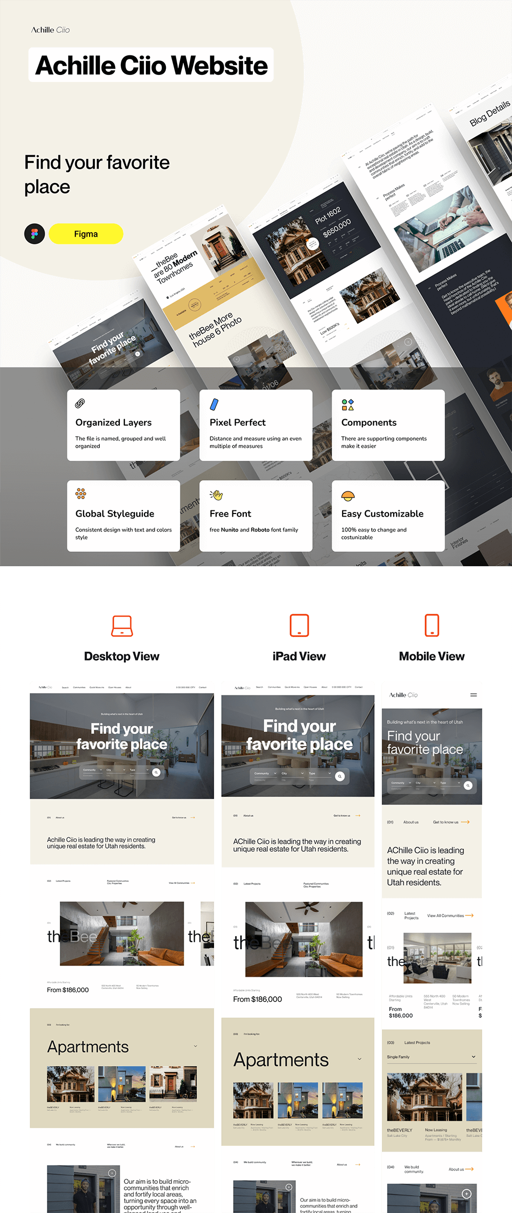 房地产网站响应式UI模板 APP UI sucaiwan.com