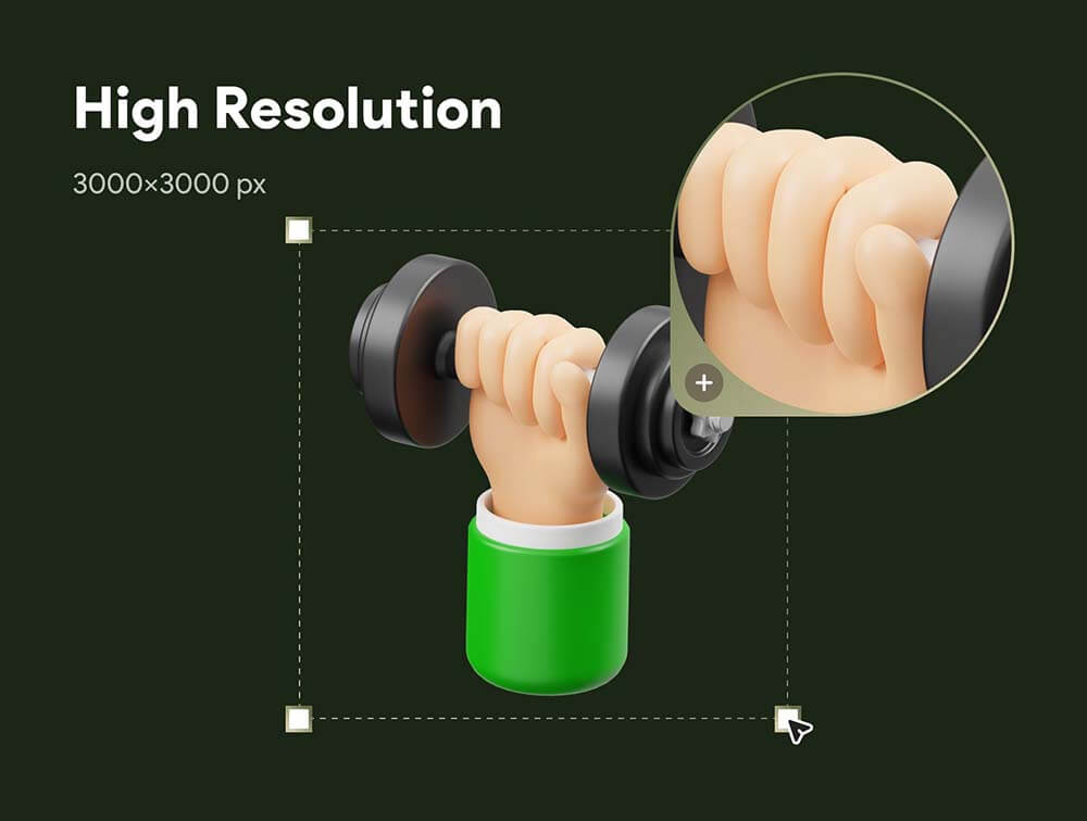 15个现成的手势3D对象图标 图标素材 sucaiwan.com