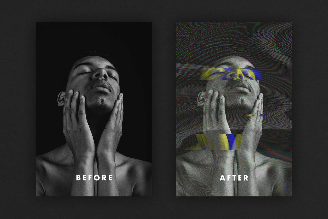 故障损坏效果海报模板 Glitch Damage Effect for Posters 插件预设 sucaiwan.com