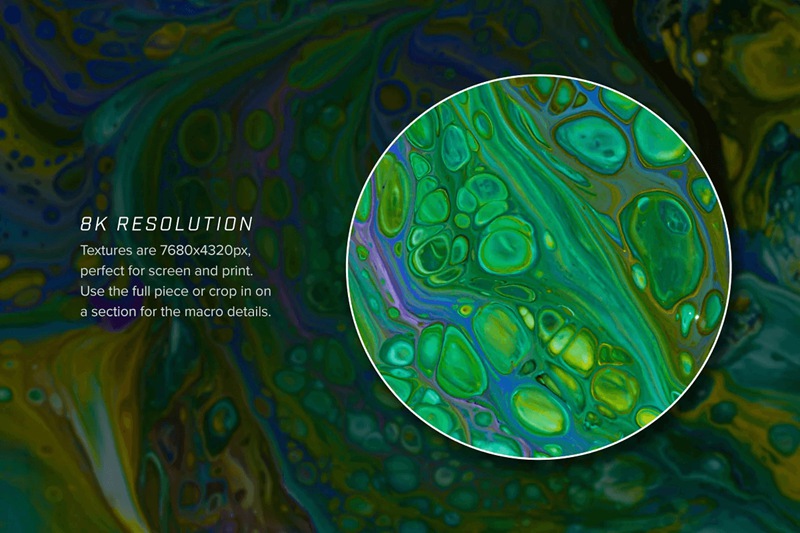 8K高分辨率动态有机液态流体抽象艺术纹理素材合辑 Reaction: 8K Fluid Art Textures 图片素材 sucaiwan.com