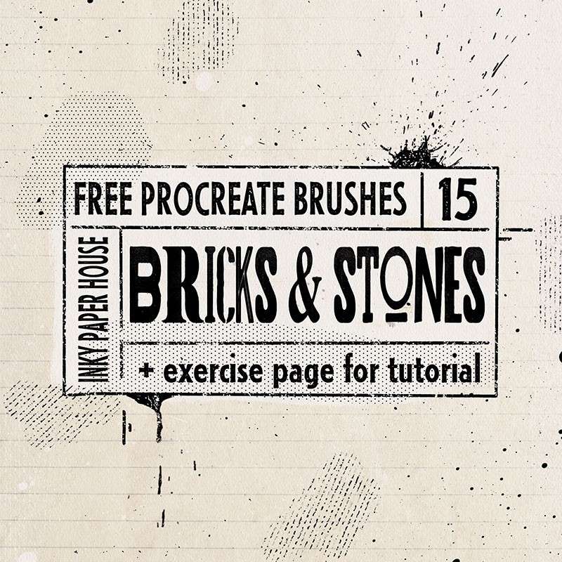 Procreate砖墙图案笔刷 笔刷资源 sucaiwan.com