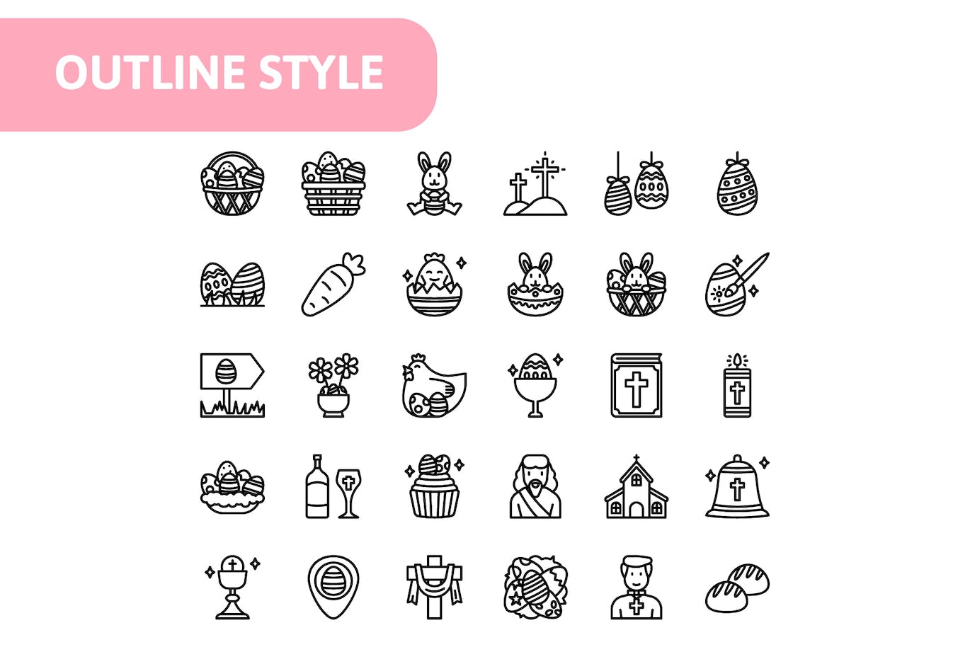 30个高质量的复活节图标 30 Easter Day Icons 图标素材 sucaiwan.com