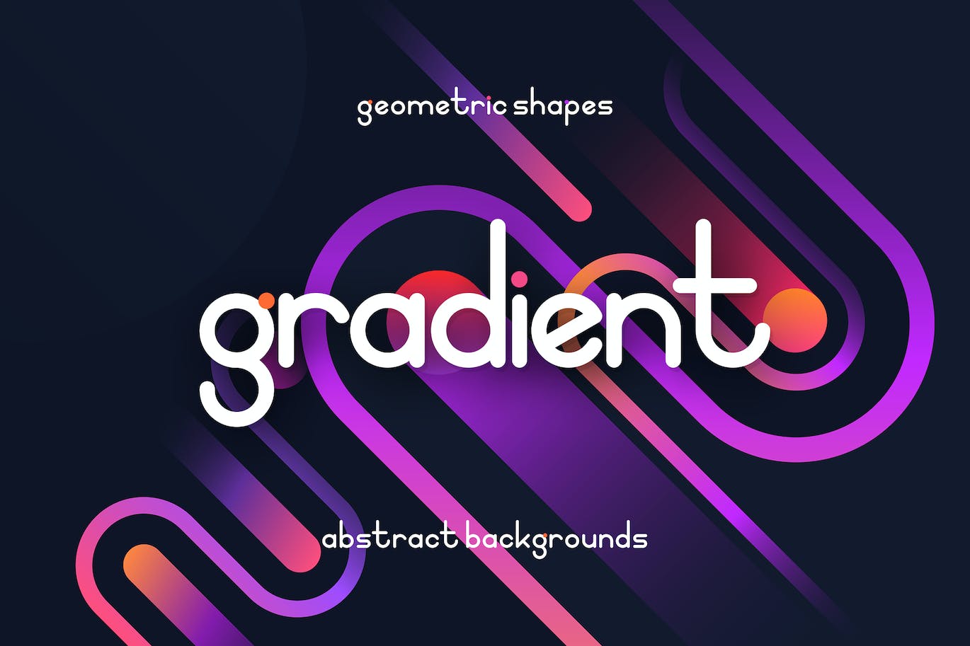 液体梯度几何形状背景集 Liquid Gradient Geometric Shapes Background Set 图片素材 sucaiwan.com
