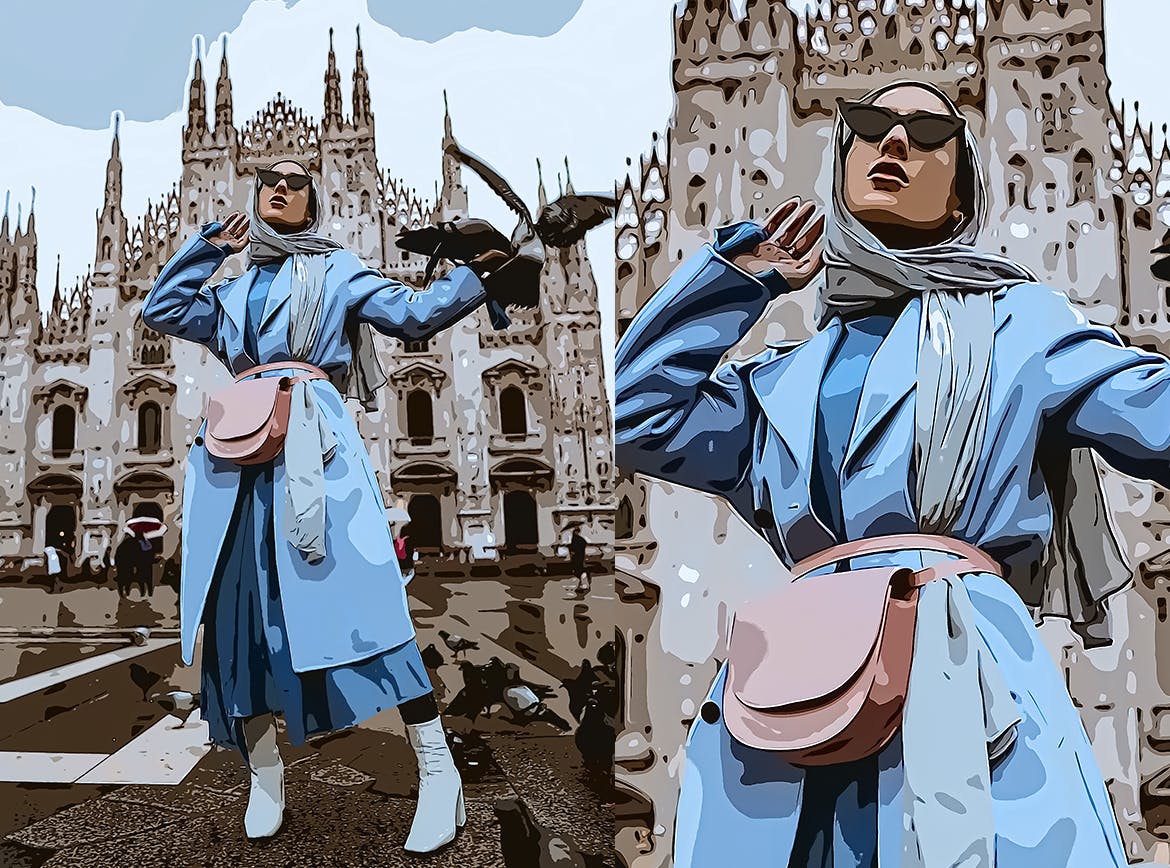 插画照片效果PS动作 Illustration Photo Effect for Photoshop 插件预设 sucaiwan.com