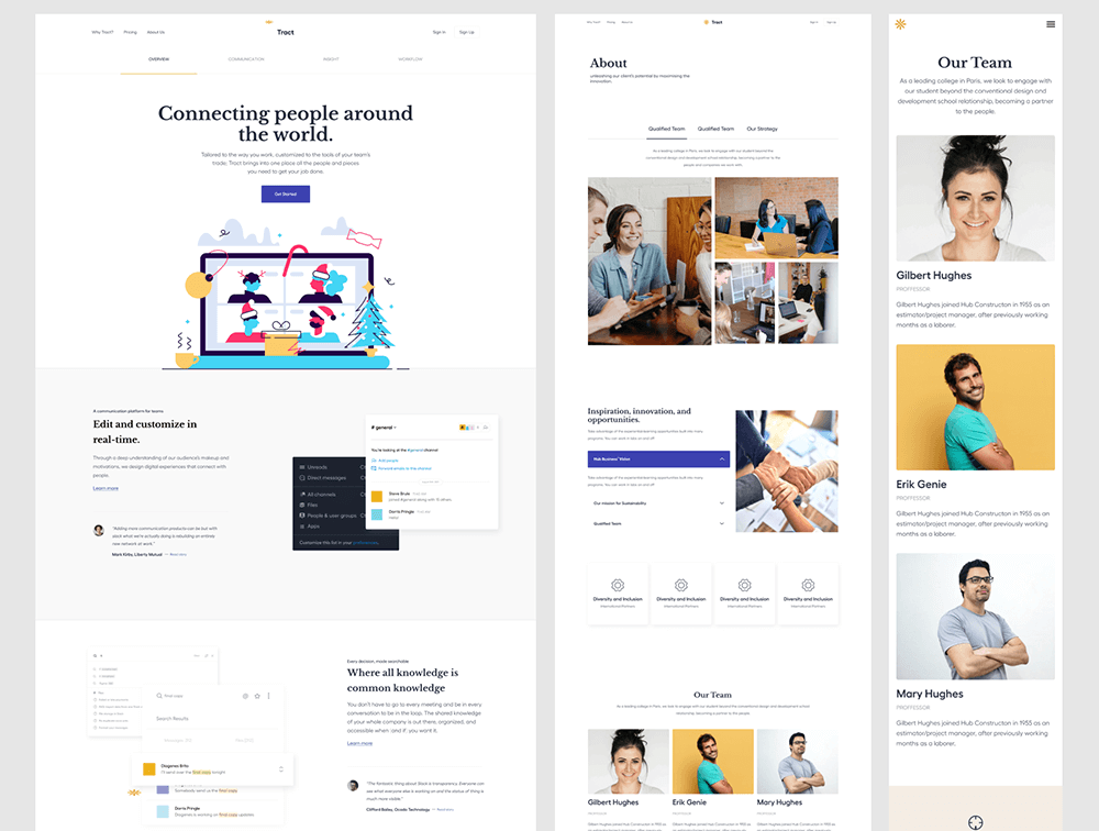 社交和企业领域网站UI模板 APP UI sucaiwan.com
