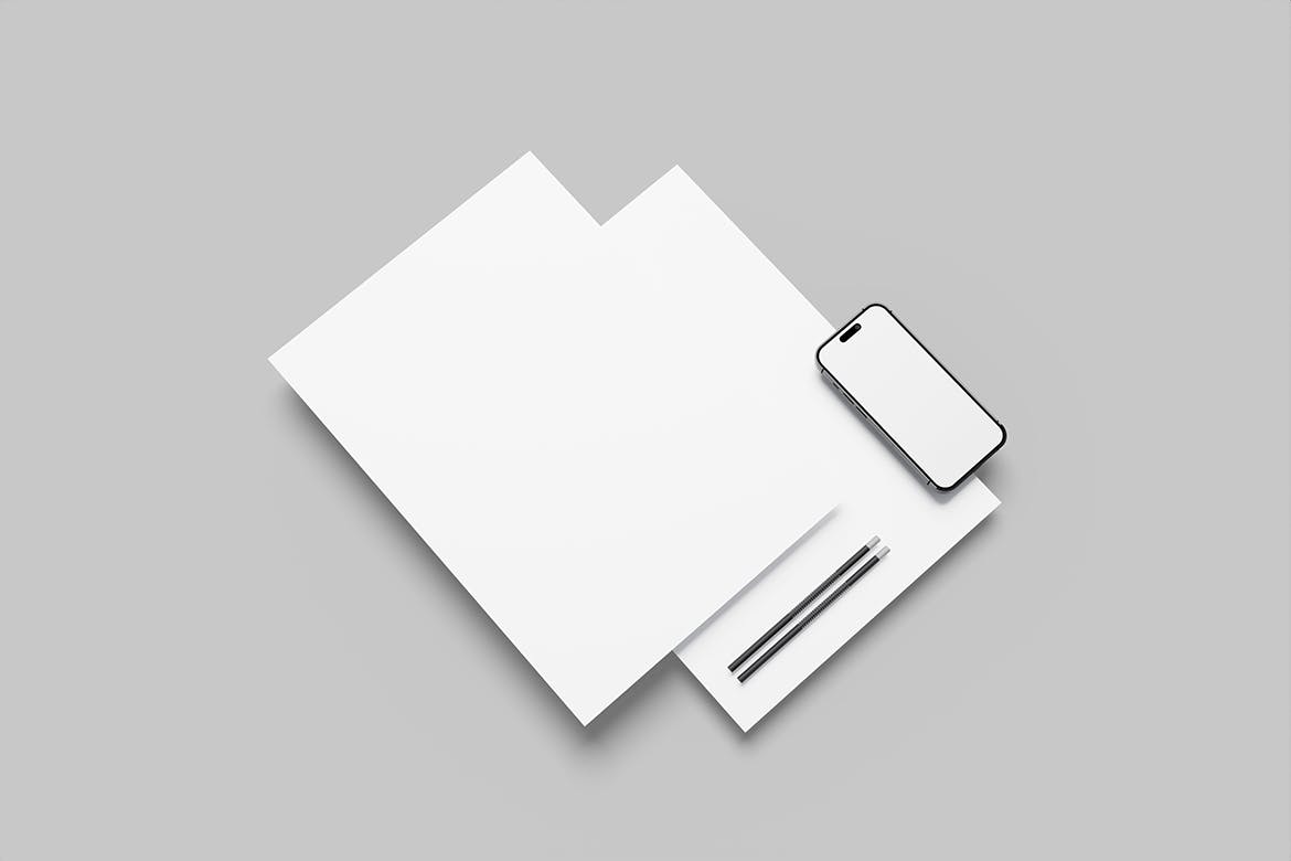 文件纸张文具样机模板 Stationery Mockup 样机素材 sucaiwan.com