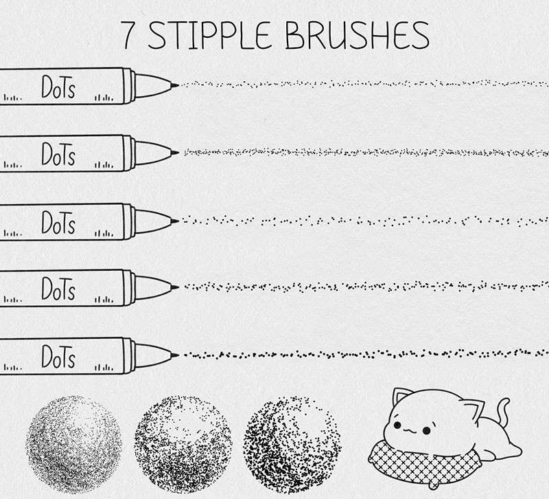 70+Procreate针管勾线笔刷套装 笔刷资源 sucaiwan.com