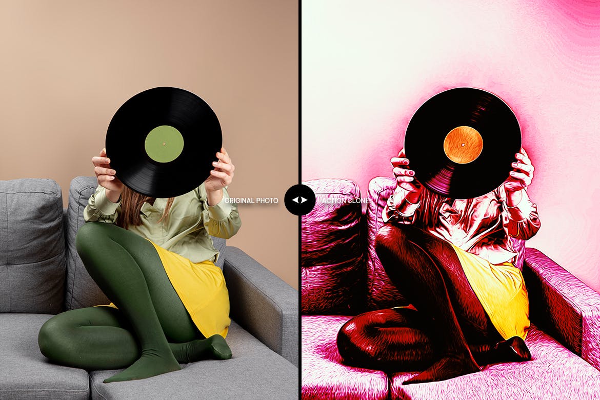 油画海报摄影效果ps动作 Oil Paint Posterizer Photoshop Action 插件预设 sucaiwan.com