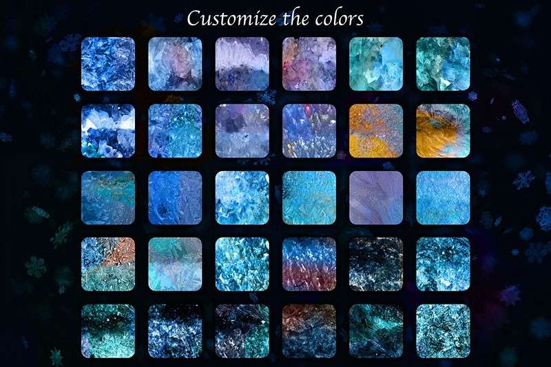 Photoshop雪花冰花笔刷和图案套装 笔刷资源 sucaiwan.com