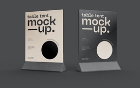 餐桌号牌设计样机 Table Tent Mockup