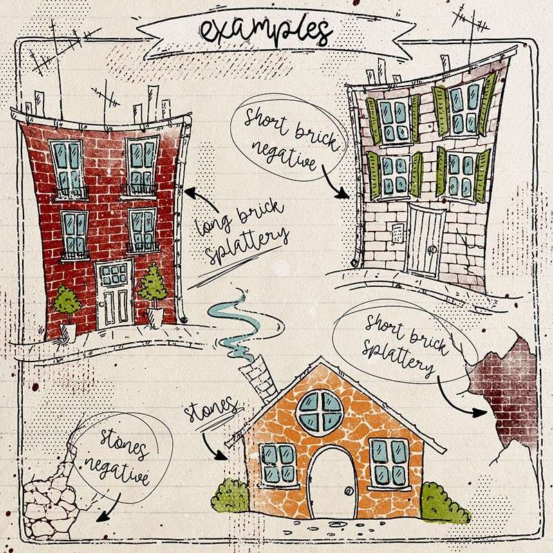 Procreate砖墙图案笔刷 笔刷资源 sucaiwan.com