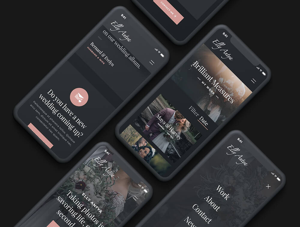 婚纱摄影网站UI设计模板 APP UI sucaiwan.com