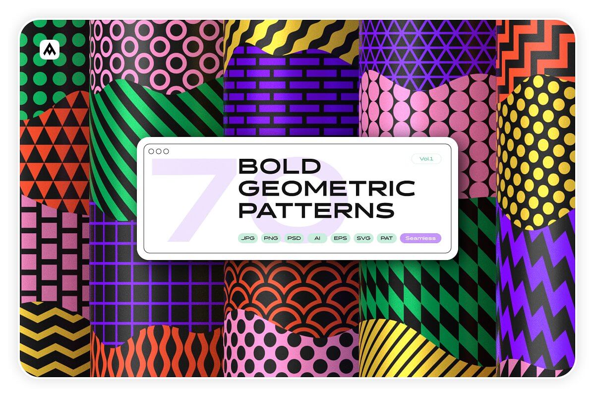 潮流现代优雅极简时尚几何无缝拼接图案素材合辑 Bold geometric seamless patterns 图标素材 第1张-素材湾丨精选海外优质设计素材资源 潮流现代优雅极简时尚几何无缝拼接图案素材合辑 Bold geometric seamless patterns 图标素材 sucaiwan.com