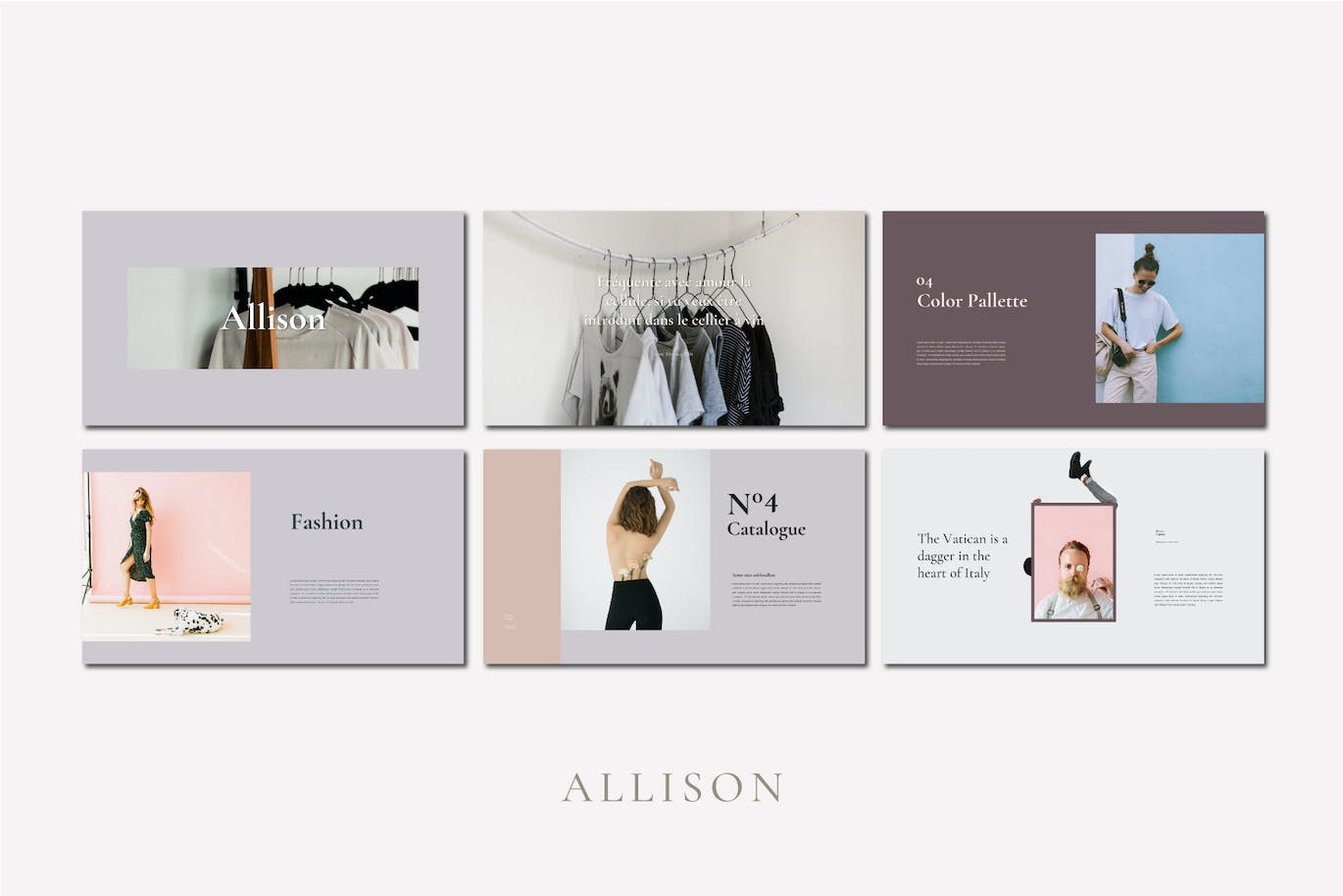 Lookbook杂志布局精美PowerPoint演示文稿模板 Allison Lookbook Powerpoint Template 幻灯图表 sucaiwan.com