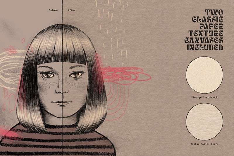 超现实素描大师PS+Procreate笔刷套装 笔刷资源 sucaiwan.com