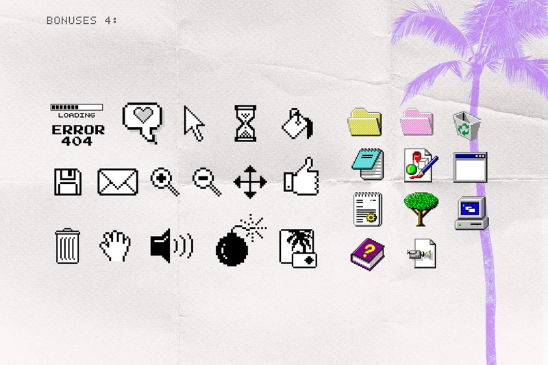 新潮复古未来感Win95元素全息渐变毛刺纹理贴纸像素化可编辑PSD模板 Old Computer Insta template Ps Canva 图片素材 第15张-素材湾丨精选海外优质设计素材资源 新潮复古未来感Win95元素全息渐变毛刺纹理贴纸像素化可编辑PSD模板 Old Computer Insta template Ps Canva 图片素材 sucaiwan.com
