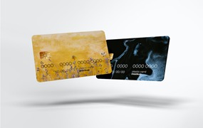 银行卡/会员卡设计样机模板 Plastic Card Mockup