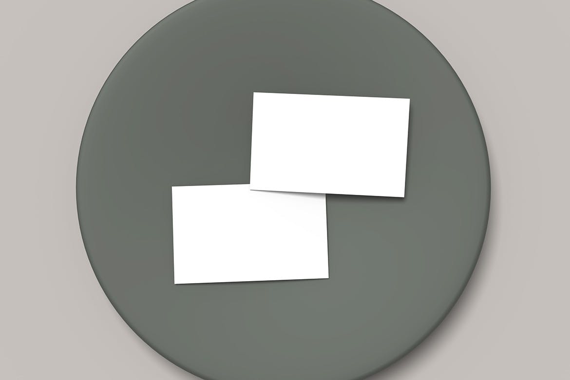 圆盘展示名片VI设计样机模板 Business Card Mockups 样机素材 sucaiwan.com