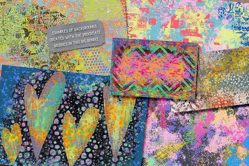 3套独特的抽象纹理图案Procreate笔刷 笔刷资源 sucaiwan.com