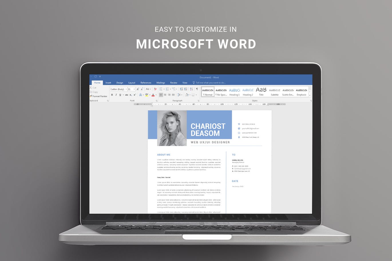 海报CV简历设计模板 Flyer – CV Resume Template 设计素材 sucaiwan.com
