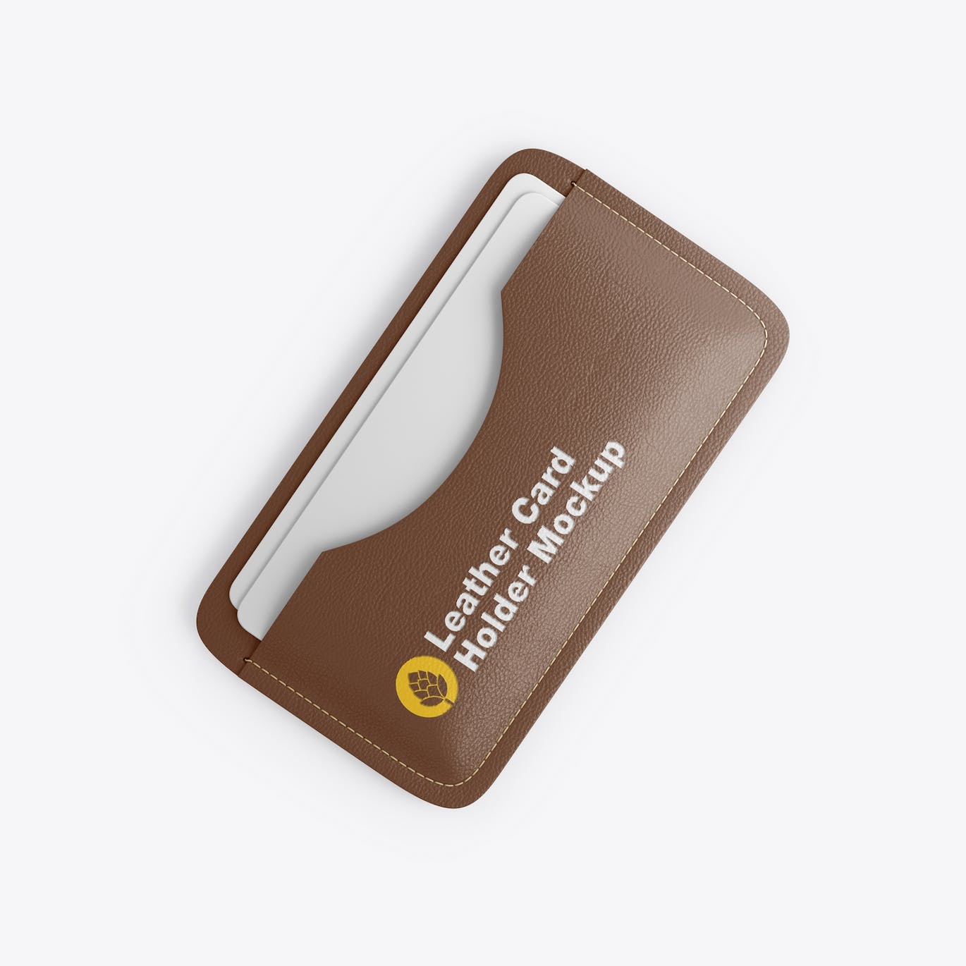 皮质名片夹设计样机模板 Leather Card Holder Mockup 样机素材 sucaiwan.com