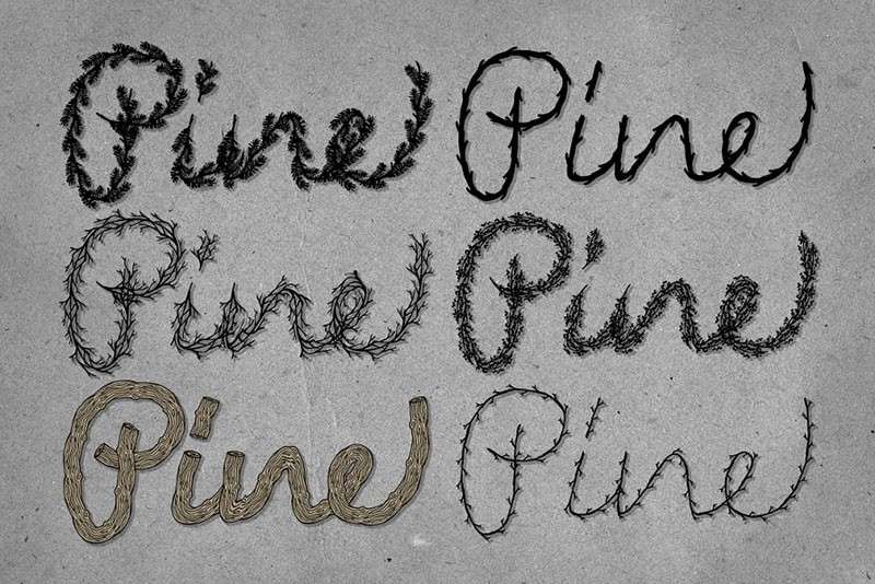 20个树枝花卉图形AI笔刷 笔刷资源 sucaiwan.com