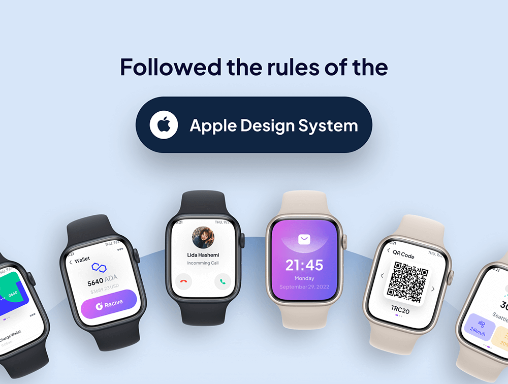 现代和简约风格的高级Apple Watch UI套件 APP UI sucaiwan.com
