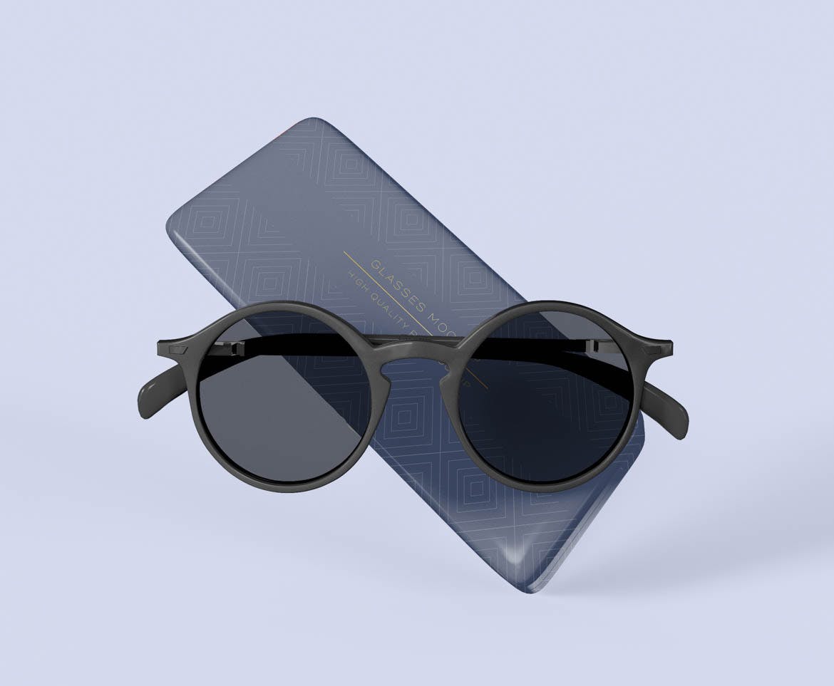 太阳镜眼镜品牌包装设计样机 Sunglasses Mockup 样机素材 sucaiwan.com