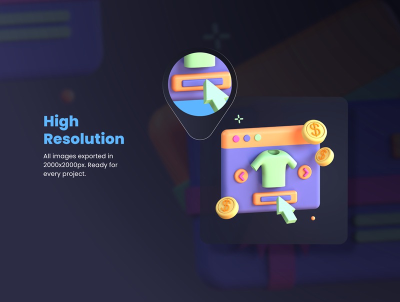 高质量三维渲染3D电商主题图标插画合辑 30 3D eCommerce Icon Set 图标素材 第3张-素材湾丨精选海外优质设计素材资源 高质量三维渲染3D电商主题图标插画合辑 30 3D eCommerce Icon Set 图标素材 sucaiwan.com