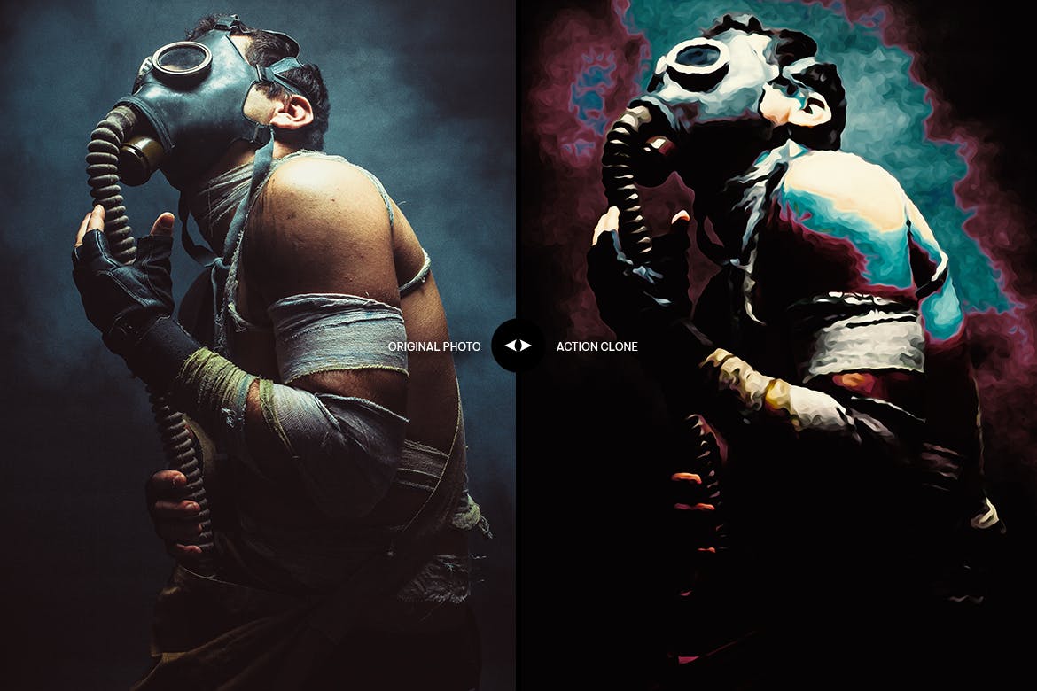 平滑艺术绘画效果照片处理PS动作 Smooth Art Painting Photoshop Action 插件预设 sucaiwan.com