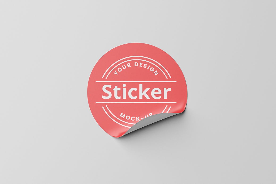 圆形贴纸Logo图案设计样机 Round Stickers Mockup 样机素材 sucaiwan.com