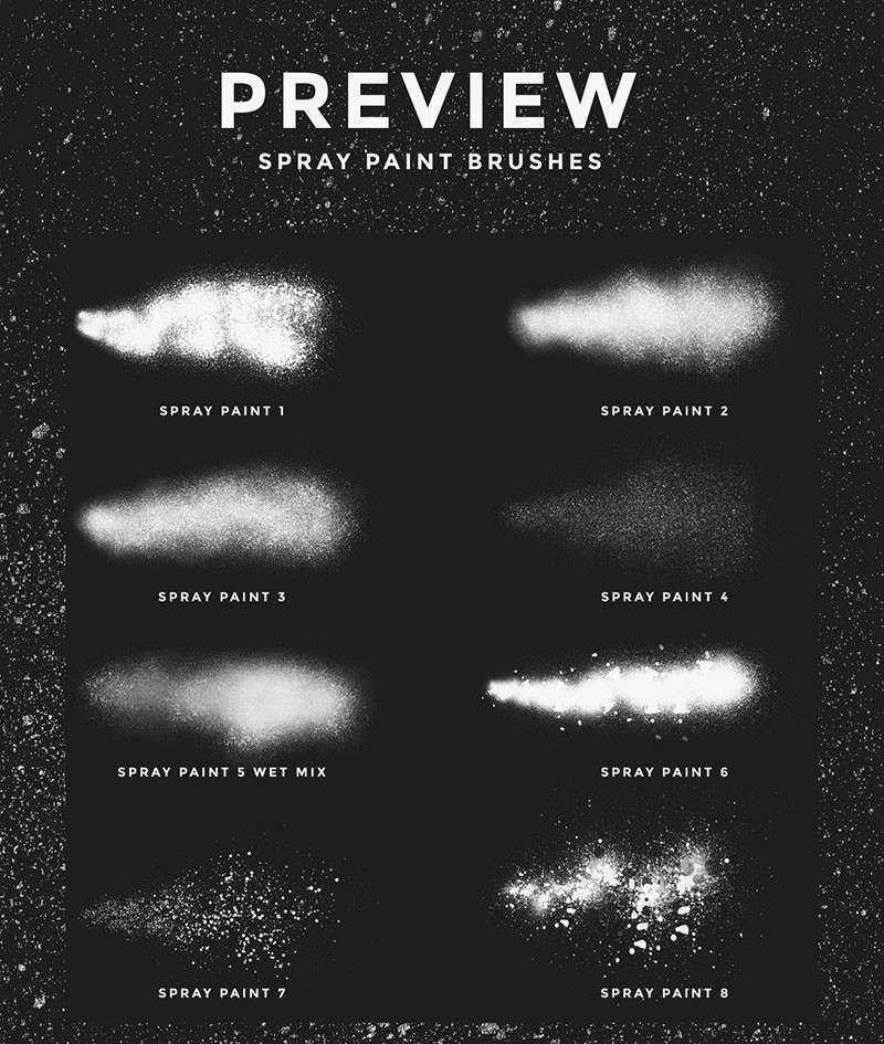 Procreate喷漆艺术笔刷套装 笔刷资源 sucaiwan.com