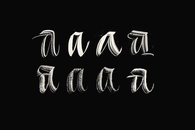 14个用于Procreate的书法笔刷 笔刷资源 sucaiwan.com