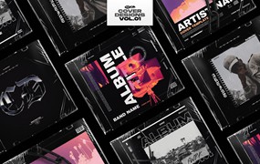 Flyerwrk 高级创意大胆艺术魅力封面设计Photoshop模板 COVER DESIGNS VOL.01
